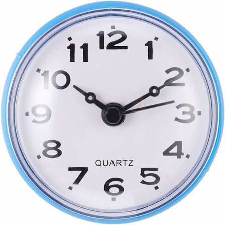 Vandtæt vægur til indendørs og udendørs brug, 1 stk. batteridrevet kvalitetskvartsur til udendørs brug/pool/terrasse/hjem - Blå