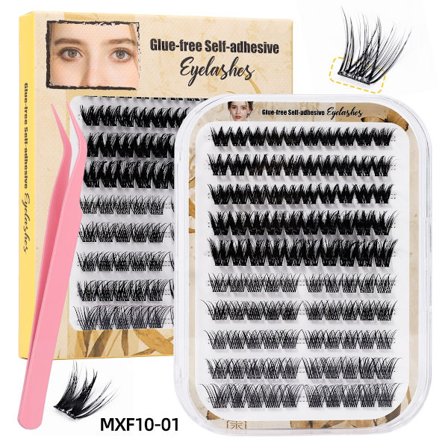 Liimattomat Yksittäiset Tekoripset - Itseliimautuvat DIY Ripsienpidennykset Luonnolliseen Ilmeeseen