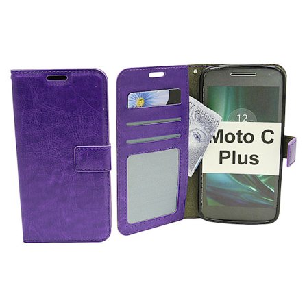 Crazy Horse Wallet Moto C Plus