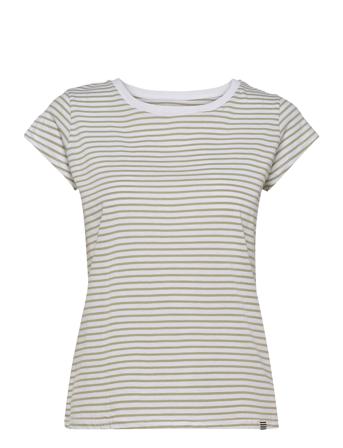 Organic Favorite Stripe Teasy T-shirt Top Grøn Mads Nørgaard