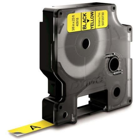 DYMO Standard D1 Tejp 9mm Svart på gult, Märka & markera