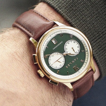 Cicero | Green Vintage Chronograph Watch for Men - Wrist watches