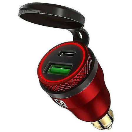 Vedenpitävä moottoripyörän 12v 24v Qc3.0 Usb Type C Pd -pikalaturin virtalähde Hella Din -pistorasia Ducati -moottoripyörälle