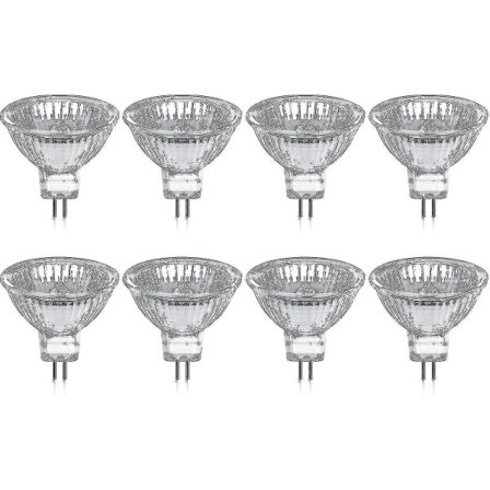 8-pak GU5.3 MR16 35W 12V dæmpbar varm hvid 2800K, 400 lumen, med beskyttelse