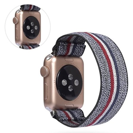 Apple Watch Series 5 / 4 40mm nylon watch band - Grey / Colorful