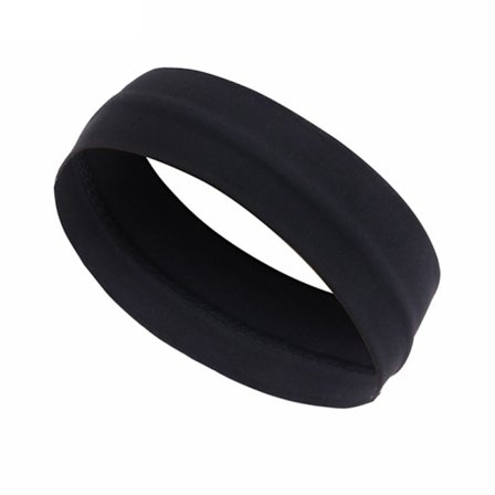 Svette hodehårbånd Stretch pannebånd SVART