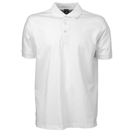 Tee Jays Herr Luxury Stretch Kortärmad Polotröja 5XL Vit