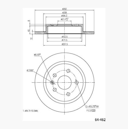 Bromsskiva belagd - Biltema