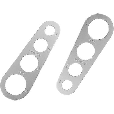 2 stk. Spaghetti måleværktøj i rustfrit stål, Spaghetti måler, Praktisk nudel måler begrænser, Pasta portionskontrol gadgets med 4 huller, Kit