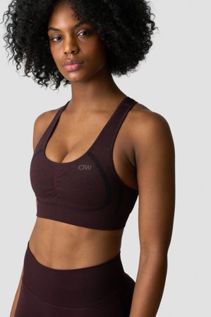 ICANIWILL - Rush Seamless Sports Bra Burgundy - Dames - sportkleding van ICIW