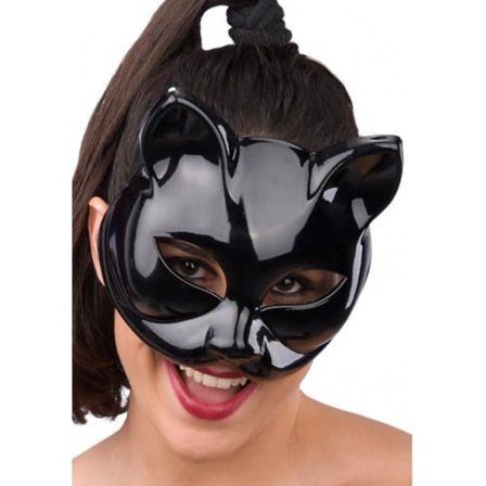 Ansiktsmask - Black cat PVC