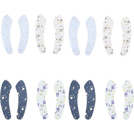 8 par toiletbræts puder, selvklæbende vaskbare toiletmåtter, antibakterielle, lette at bære, kan klippes, toiletbrætsbetræk til badeværelse