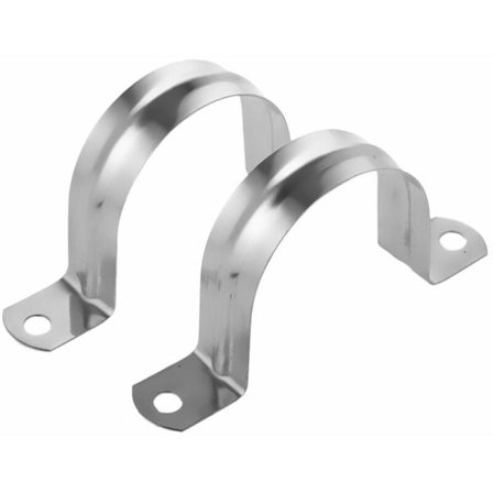 2 rustfrie stålklemmer, halv rør til rørfittings -80mm