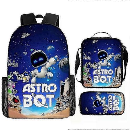 Astro Bot -koulureppu, robotti opiskelijalle, kynälaukku, olkalaukku - HF