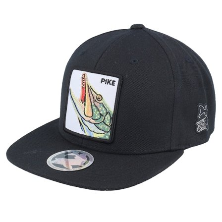 Skillfish - Kids Pike Pro Fishing Black Snapback Snapback Black Cap - @ Hatstore