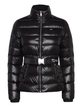 Tjw Branded Belt Down Jacket Black Tommy Jeans