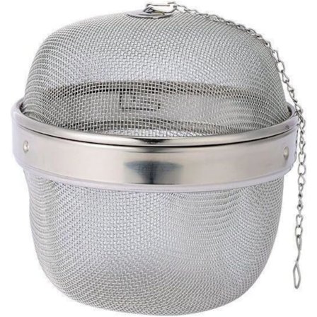 12,7 cm Krydderiinfuser/te-kugle i rustfrit stål, forlænget kædekrog, te-koncentrator til brygning af te, krydderier og krydring