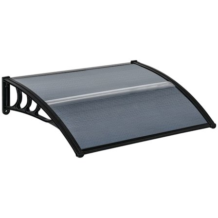 Rootz Canopy - Frontdörrtak - Tak för fönster - Optimalt skydd - 100L x 75B x 23H cm - Svart