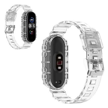 Xiaomi Mi Smart Band 4 / 3 translucent silicone watch band - White