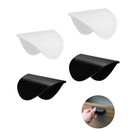 Selvklæbende Skydedørshåndtag 4 Stk. Selvklæbende Dørhåndtag Selvklæbende Dørskabsskuffer Selvklæbende Dørhåndtag Selvklæbende Håndtag til Skab