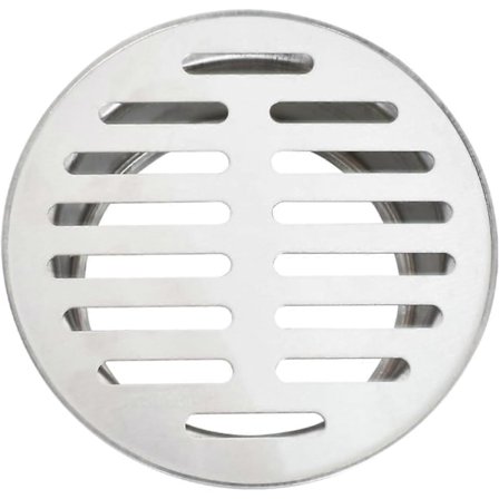 Gulvafløb, 110 Flad Mund Rustfrit Stål Gulvafløb, Altan Rund Vask Anti-Blokering, Aftageligt Gulvafløb til Udendørs Haveafløbsrør Udstødning