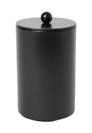 Åhléns Home Förvaringsburk med lock 11 cm Badrumstillbehör Svart ONESIZE