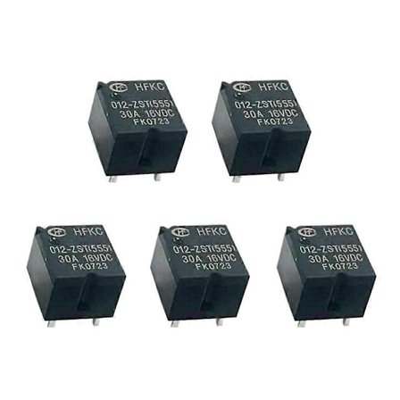 HFKC 012-ZST(555) 5 Stycken 5-Pin 30 A 12V DC Automotive Mikroreläer Set