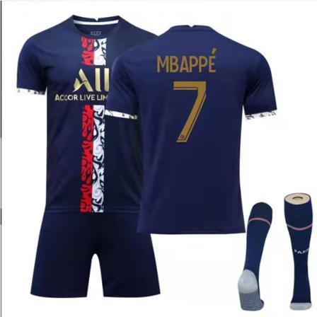 2022-23 Set Jersey Gold Special Edition Hem Paris Fotbollsset L (175-180cm)