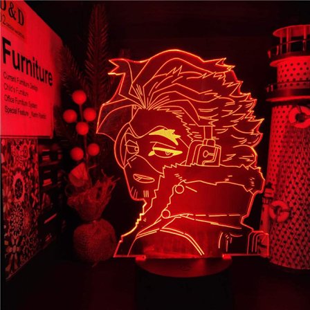 Anime 3D LED-lampa nattlampa My Hero Academia Hawks lampa fo