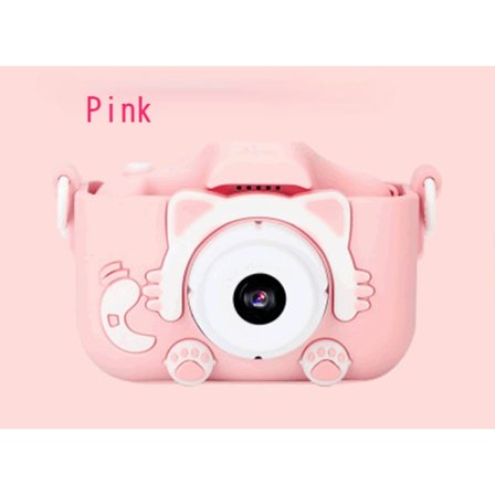 x5S HD Cartoon Video Lasten Digitaalinen Kamera Pieni SLR Kaksoiskamera Mini Lelukamera Lahja Pinkki