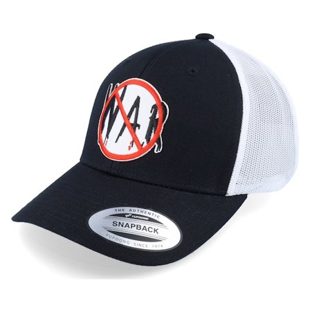 Iconic - Musta trucker Lippis - No War Patch Black/White Trucker @ Hatstore