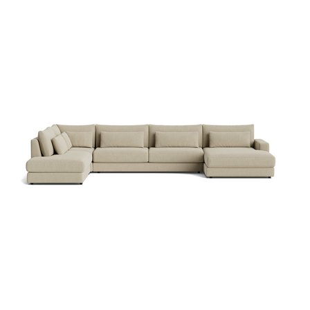 Sevilla U-sofa, højrevendt - Nordic Mørk Beige - 420x240x85 - Sofa, u-sofa