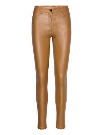 Sc-Pam Bottoms Trousers Leather Leggings-Byxor Yellow Soyaconcept