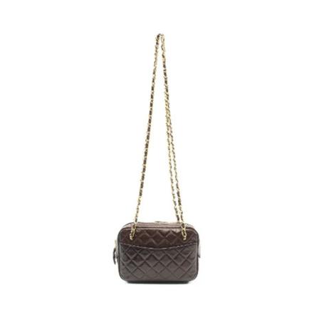 Chanel Vintage Pre-owned Læder chanel-tasker Brun, Dame Vintage Tasker, Størrelse: ONE Size