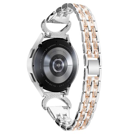 Dual Rhinestone Armband Samsung Galaxy Watch 7 40mm Silver/Roség