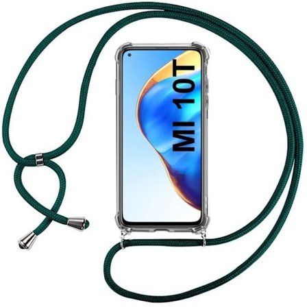 Skyddskal - E.F.CONNECTION - Xiaomi Mi 10T - Flexibel - Transparent-Nattgrön - Stötabsorberande