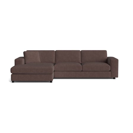 Oasis chaiselong sofa, venstrevendt - Lincoln Brun - 294x151x79 - Sofa, chaiselong