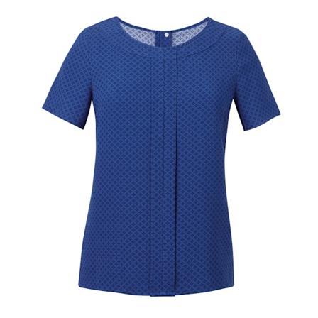 Brook Taverner Dam/Damer Verona Crepe De Chine Kortärmad Royal Blue/ Navy 12