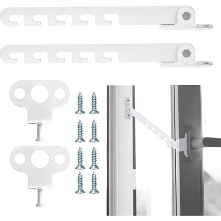 Vindubegrenser Vindu Lås Hvit Vindu Lås med 8 Skruer til