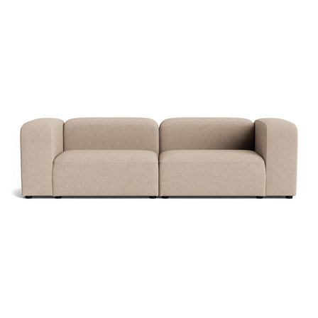 Milo XL 2-Sitzer-Sofa in Loop Beige, modernes Design, bequeme Polsterung für das Wohnzimmer, zeitloser Stil, Abmessung Höhe 72cm.