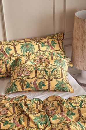 Staycation - Tyynyliina Crisp puuvillaperkaalia - Keltainen - Tyynyliinat - 50X90 - - Homeroom