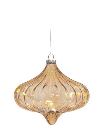 Dina Glass Ornament Home Decoration Christmas Decoration Christmas Baubles & Tree Accessories Oransje Sirius Home*Betinget Tilbud