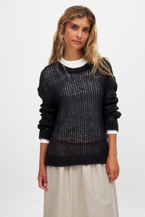 NA-KD Pull en maille ample - Pulls en maille - Noir - XXS / XS