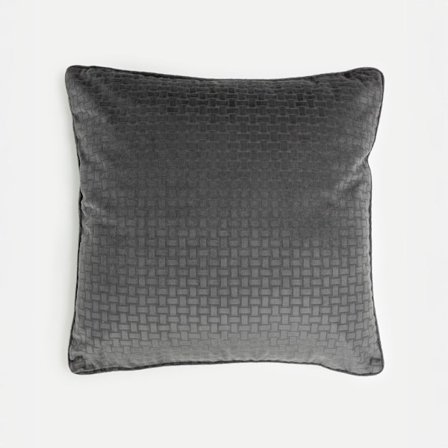 Grå polyesterpude 45x45cm – Skandinavisk indretning