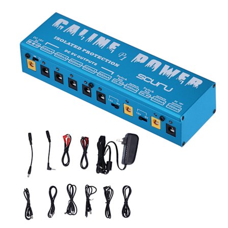 CP‐05 Gitarreffektpedal Flervägs strømforsyning P1 Effektpedal Isolerte strømforsyning 100‐240V US-kontakt