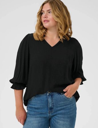 Kaffe Curve Kckiv Ami Blouse - Black - 52