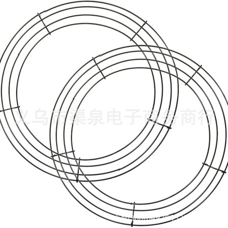 2 Stykker Tråd Garland Jul DIY Dekorasjon Rund Garland Stativ Metall Jul Garland Ramme