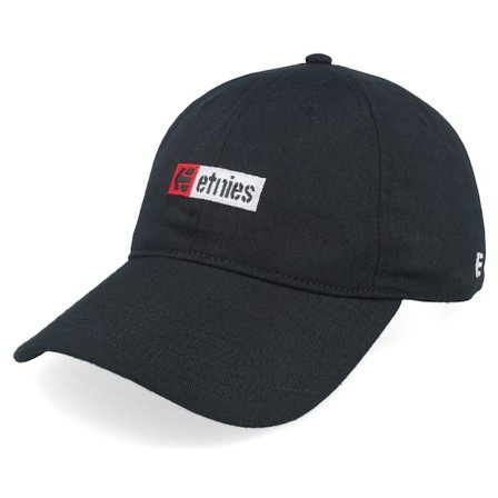 Etnies - Negro unconstructed Gorra - New Box Black Dad Cap @ Hatstore