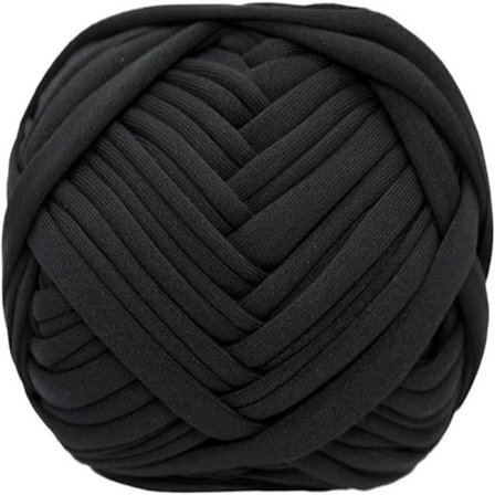 (Sort) T-shirt garn strikkegarn stof hækle stof til sommeren