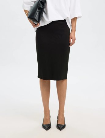 Selected Slfshelly Mw Pencil Skirt B Noos - Black - L